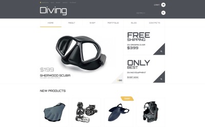 Responsives WooCommerce Theme für Tauchen #47805