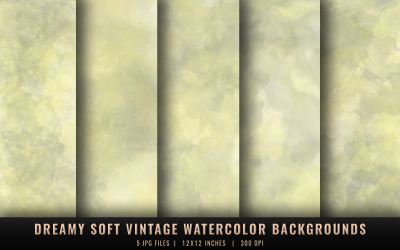 Dreamy Soft Vintage Watercolor Backgrounds