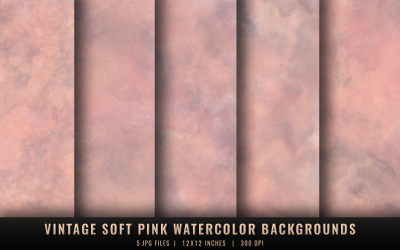 Vintage Soft Pink Watercolor Backgrounds