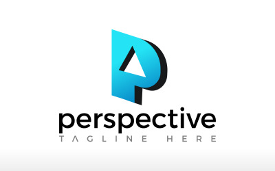 Letter P Logo Perspectief Logo Ontwerp 3d logo letter p Betalingslogo letter p Pijllogo