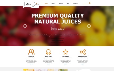 Joomla-mall för fruktjuice