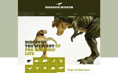 Modelo de Joomla do Dinosaur Museum