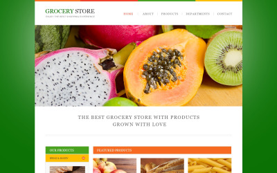Plantilla de sitio web adaptable para tienda de alimentos