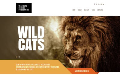 Plantilla de sitio web sensible a la vida salvaje