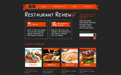 Responsieve websitesjabloon voor café en restaurant