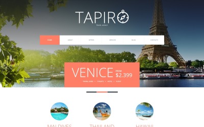 "Site Web de voyages" thème Joomla adaptatif #47949