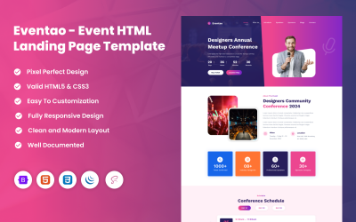 Eventao - 活动 HTML 登陆页面模板