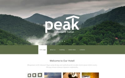 Адаптивный шаблон веб-сайта для отелей