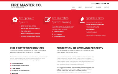 Brandkårens responsiva webbplatsmall