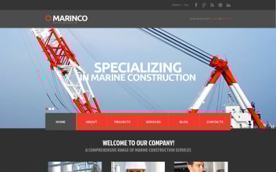 Modello di sito Web reattivo industriale