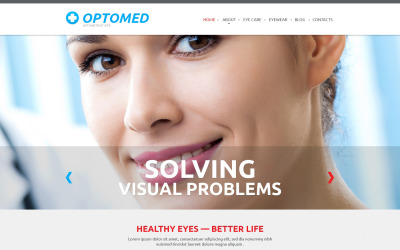 Optometristova responzivní webová šablona
