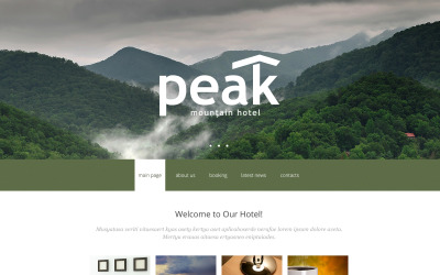 Plantilla de sitio web adaptable de hoteles