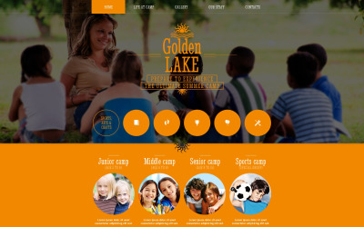 Responsive Website-Vorlage für das Sommercamp