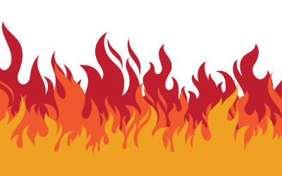Blaze fire flame ikon industriell vektor illustration designmall v.3