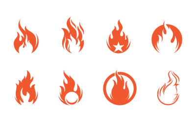 Blaze fire flame ikon industriell vektor illustration designmall v.4