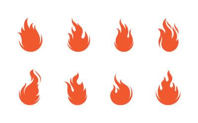 Blaze fire flame ikon industriell vektor illustration designmall v.5