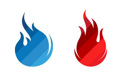 Blaze fire flame ikon industriell vektorillustration designmall v.1