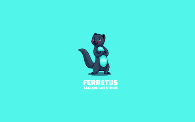 Ferretus Maskot Karikatür Logosu