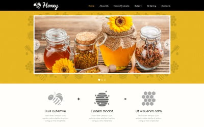 Modèle de site Web réactif Honey Store