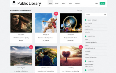 Modèle de site Web réactif pour les critiques de livres