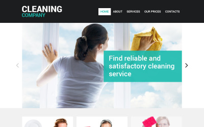 Modelo de site responsivo de limpeza