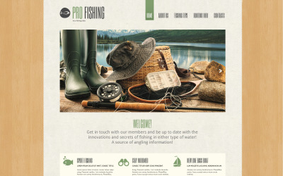 Plantilla Web Responsive para Sitio de Pesca #48100