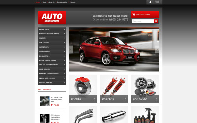 Thème Shopify adaptatif pour site de pièces automobiles #48157