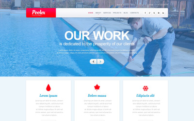 WordPress-tema för poolstädföretag