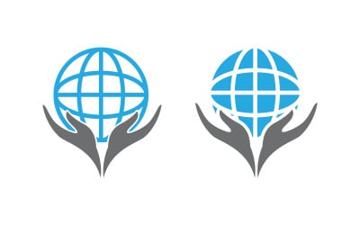 Spara världen logotyp design Earth care logotyp designmall v.1