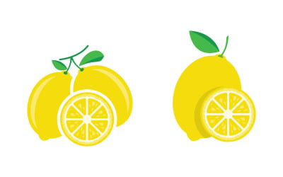 Fresh fruit Lemon drink icon vector illustration design template v.3
