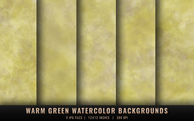 Warm Green Watercolor Backgrounds
