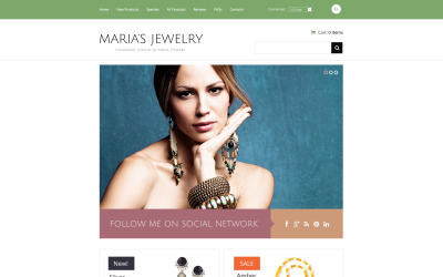 Handmade Jewelry Template ZenCart №48268