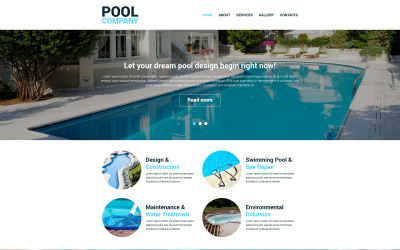Modello di sito Web reattivo per piscina