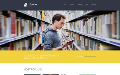 Responsive Website template over Bibliotheek №48292