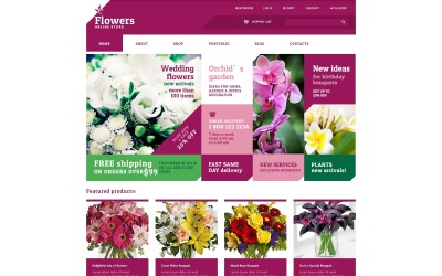 Tema WooCommerce "Live Flowers" #48243