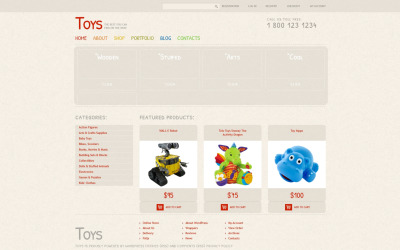 Template WooCommerce Responsive #48298 "Safe Toys"