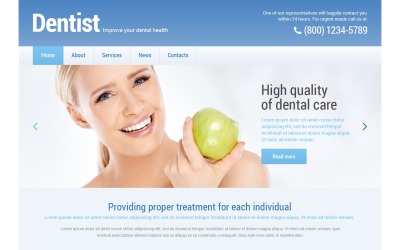 Template WordPress Responsive #48295 "Dentistry Responsive WordPress Theme"