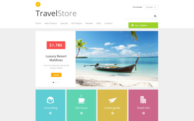 Travel Store Template ZenCart №48269