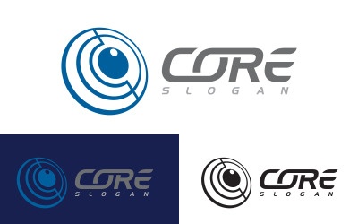 C Letter Core hi tech будущее компьютер значок векторный шаблон дизайна логотипа v.2