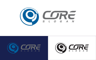 C Letter Core hi tech toekomst computer icoon vector Logo ontwerp sjabloon v.5