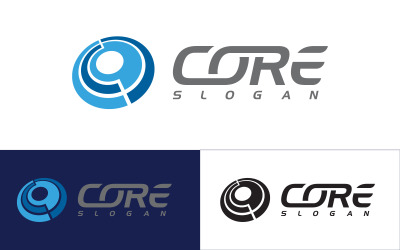 C Letter Core hi tech toekomst computer icoon vector Logo ontwerp sjabloon v.6