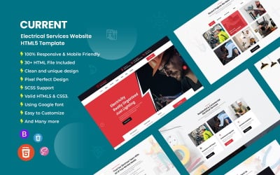 Actuel - Modèle HTML5 de services électriques