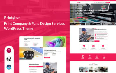 Printghor — тема WordPress для типографии и дизайнерских услуг Pana Design Services