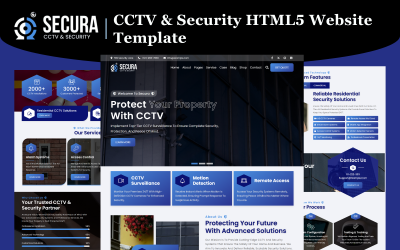 Secura – CCTV a bezpečnostní šablona webových stránek HTML5