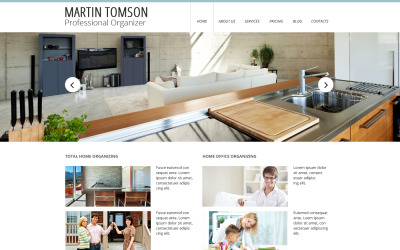 Responsieve websitesjabloon voor interieurontwerp