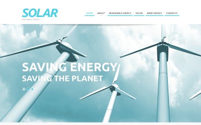 Solenergi responsiv webbplats mall