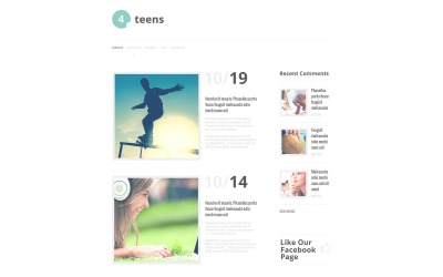 Teen Club Moto CMS HTML Template