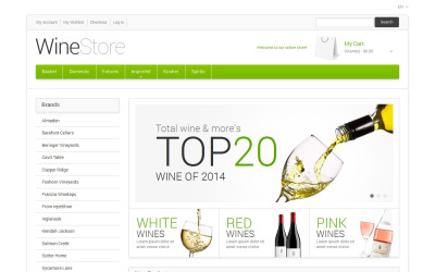 Tema Magento Responsive #48333 "Wine for Your Delight"