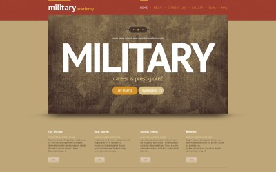 Tema WordPress responsivo do exército