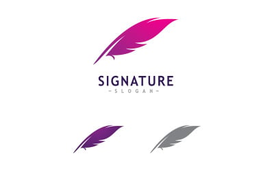 Creative Feather logo vector design 3